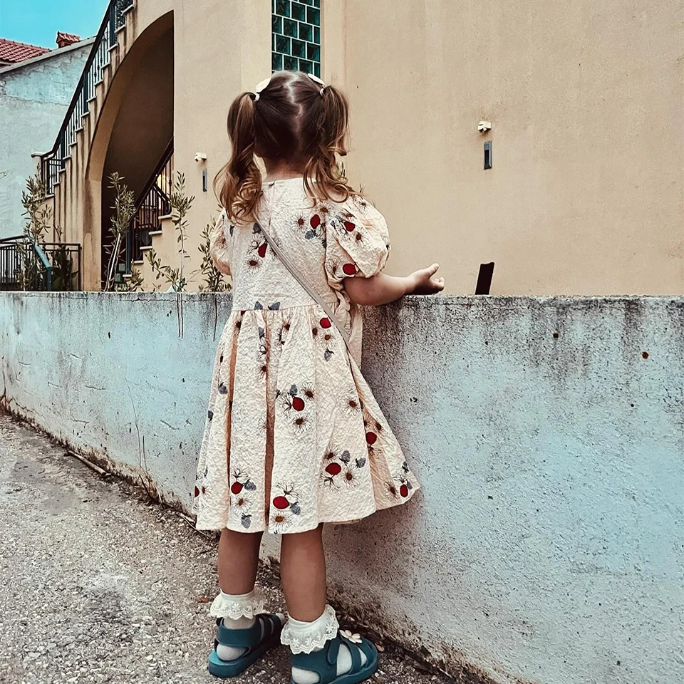 2024 Summer KS Girls Princess Dress Baby Girl Pretty Floral Dresses Kid Vacation Casual Slip Dress Children Party Vestidos Cloth