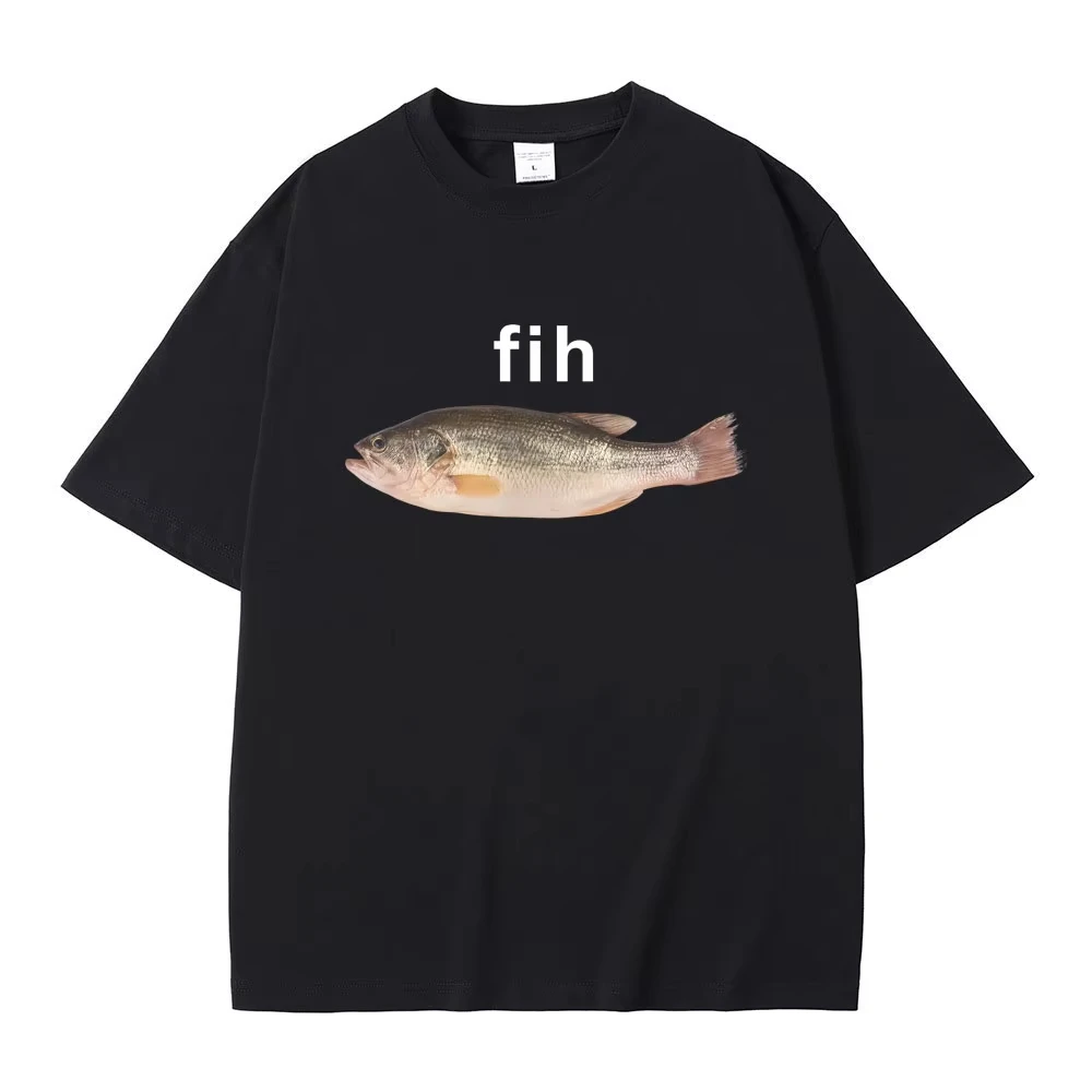 الصيف Fih الأسماك مضحك Vertebrata عشاق ميمي تي شيرت الرجال النساء عادية القطن Vintage قصيرة الأكمام التي شيرت الرجال فضفاض تي شيرت #6