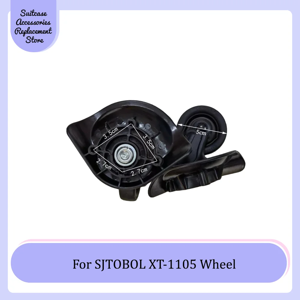 For SJTOBOL XT-1105 Universal Wheel Replacement Trolley Suitcase Smooth Silent Shock Absorbing Durable Roller Accessories Wheels