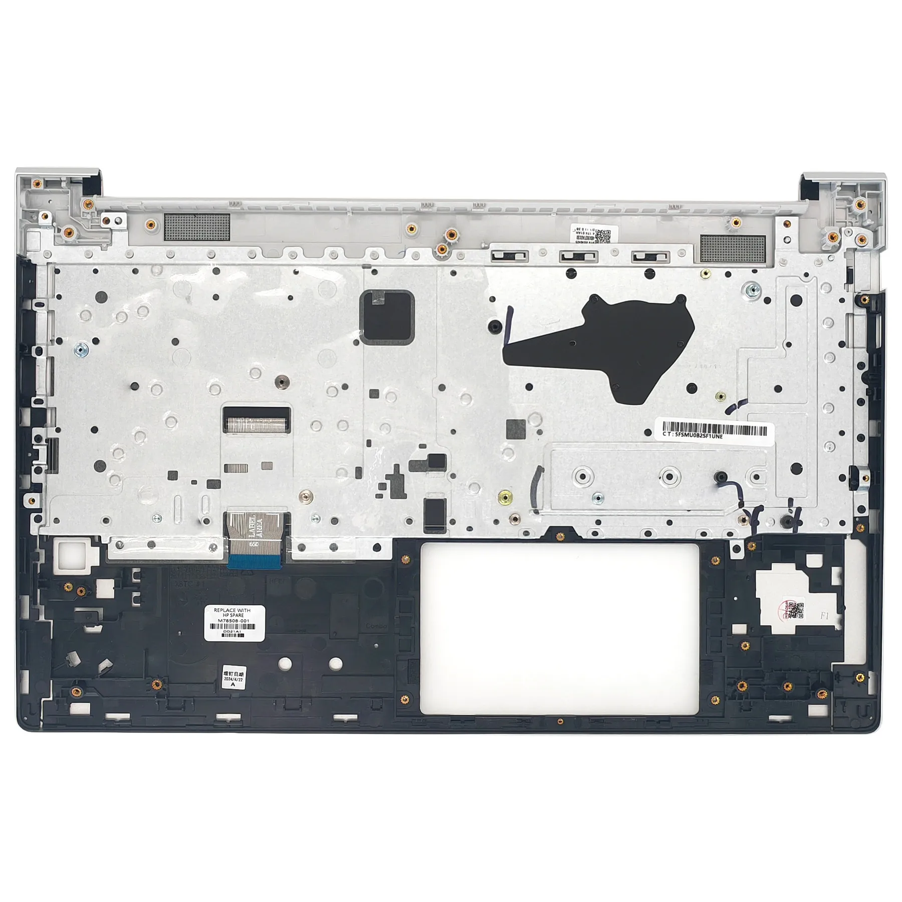 US Upper Case Palmrest for HP Probook 450 455 G8 Series Laptop Top Cover with Backlit Keyboard Assembly M78509-001 Silv