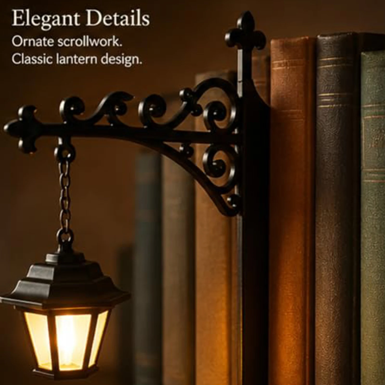 مصباح رف مكتبة مصغر من الراتنج - مراجعة Bookcase Wood Shelf وسعره