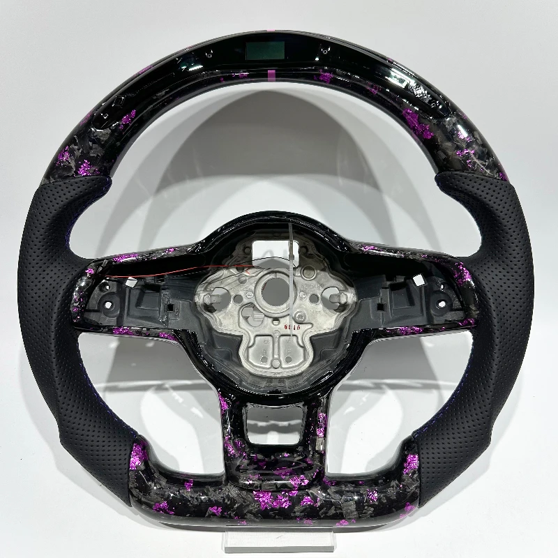 

Custom purple forged carbon fiber RPM steering wheel for Volkswagen Golf 7 MK7 Golf R
