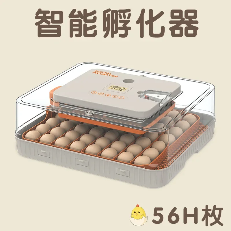 

56 eggs multi-functional small automatic intelligent humidity control dual power supply poultry incubator all-in-one machine