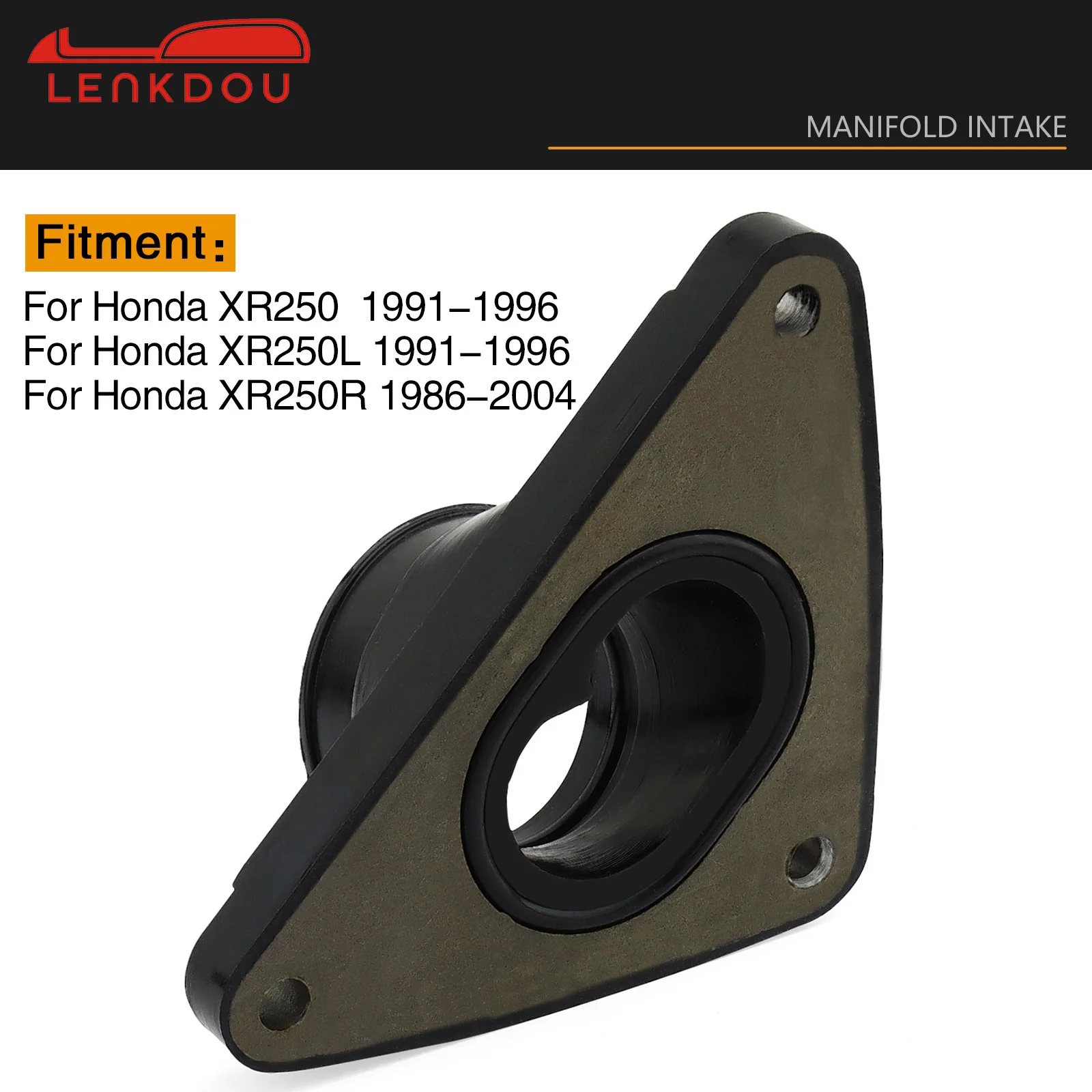 Intake Manifold Carburetor Boot For Honda XR250 XR250L XR250R 1986-2004 Aluminum Rubber Black OEM 16211-KT1-013