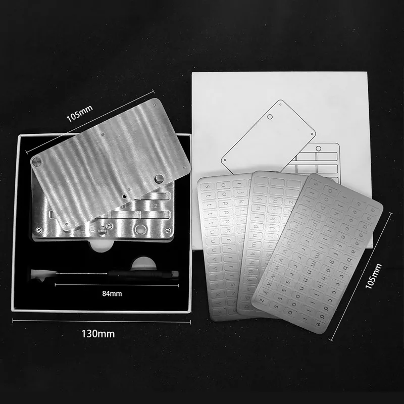 Mechanical Code Record Book Cryptocurrency Seed Phrase Storage Box Stainless Steel Secure Bitcoin Wallet 24 Words For BIP39