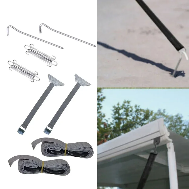 

Universal Tie Down Strap Kits for Fiamma Thule Isabella Dorema Cassette Awning RV Replacement Spare Parts