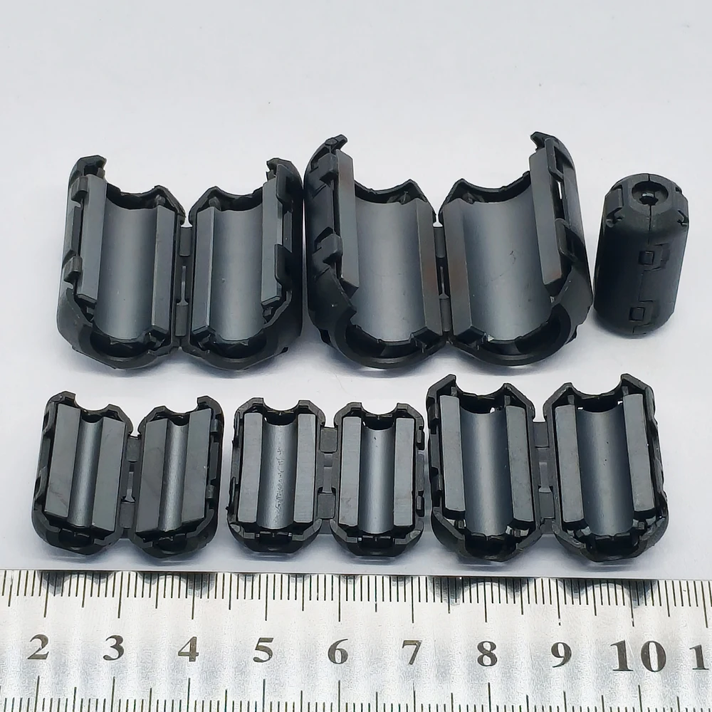 10 Stück abnehmbare Anti-Interferenz-Ferrit-Abschirmring-Schnalle, Entmagnetisierungsfilter, magnetischer Kernring, 3,5/5/7/9/13 mm – Detail 5