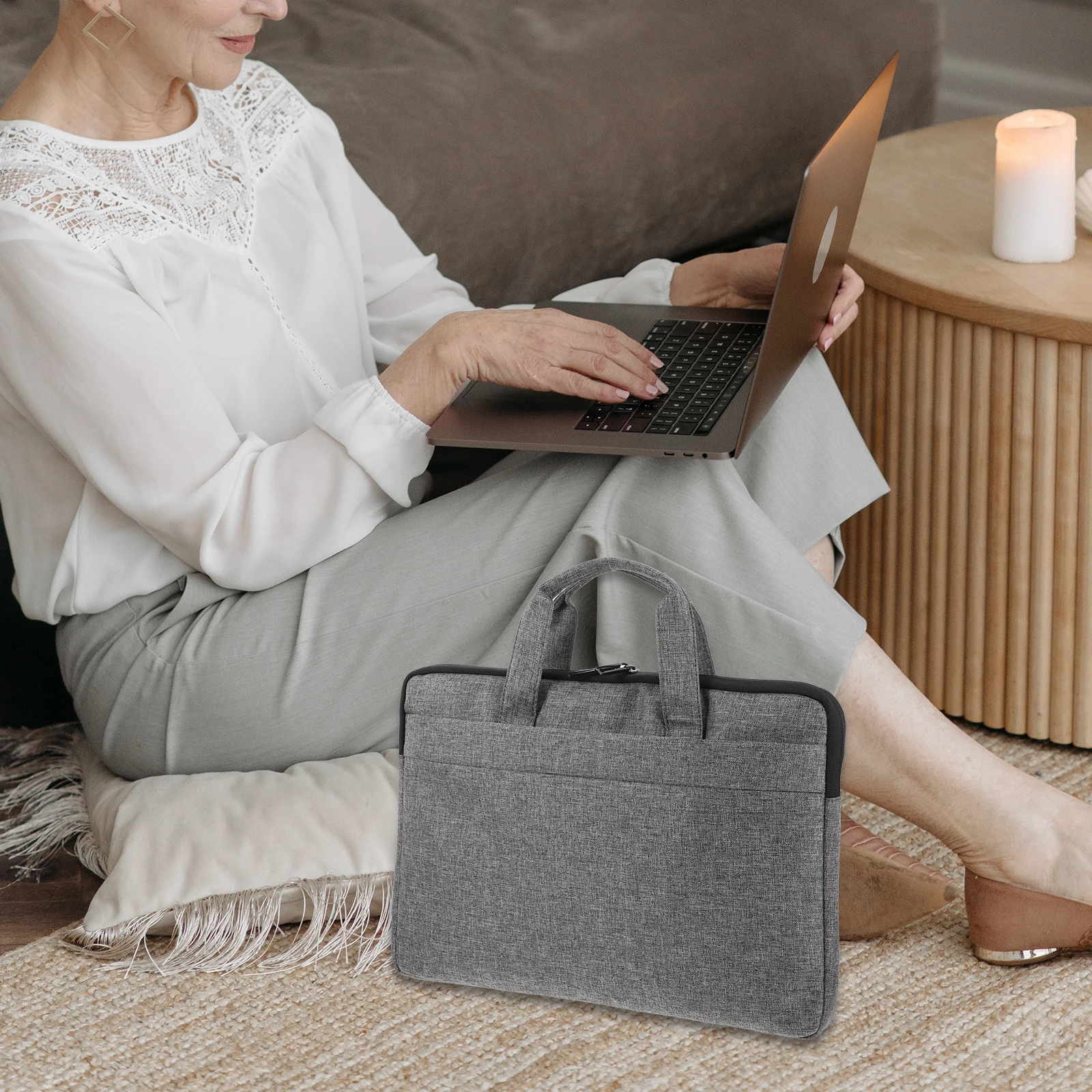 

14 Inch Case Bag Durable Computer Sleeve Polyester Material Laptop Bag For Women Lightweight Storage Notebook Case