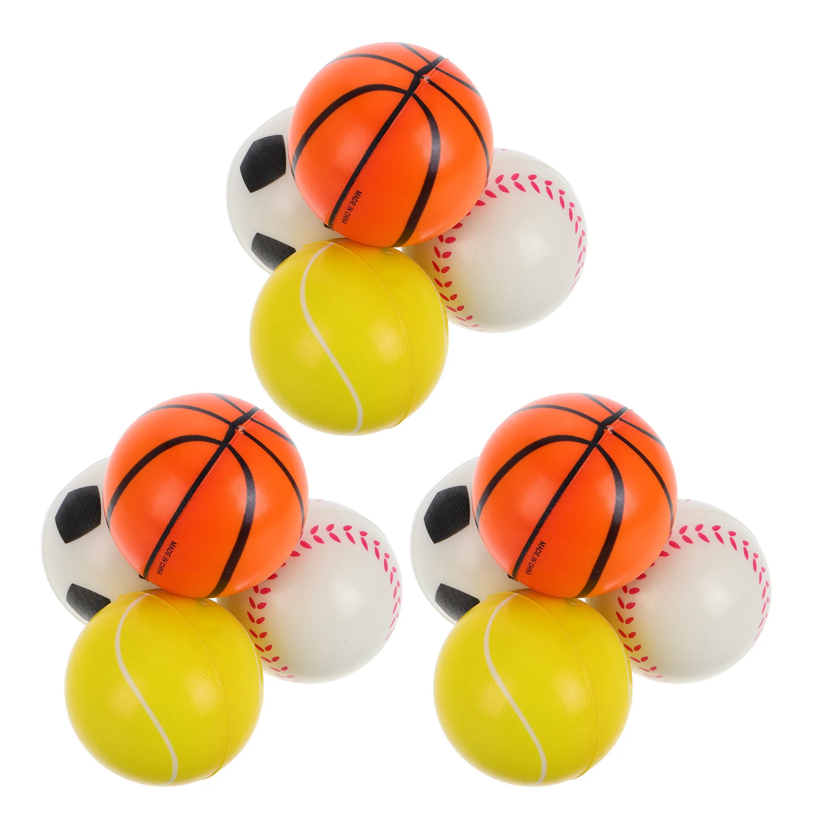 12 Uds pelotas hinchables de espuma suave de PU Mini pelotas deportivas juguetes favores de fiesta baloncesto fútbol tenis juegos relajación
