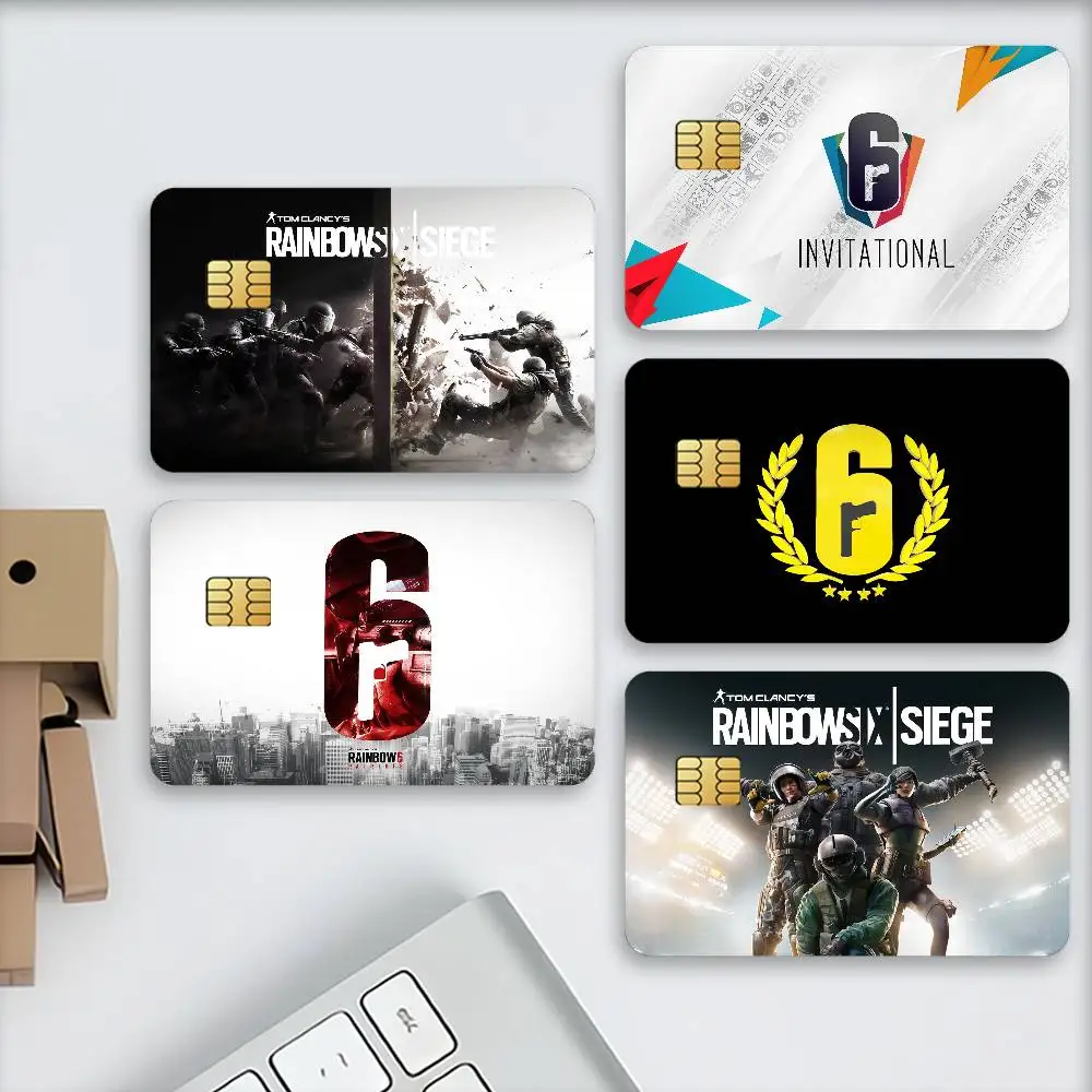 Game Rainbow Six Siege Waterproof Card Stickers For Credit Cards Debit Cards And Transit Cards 4pcs