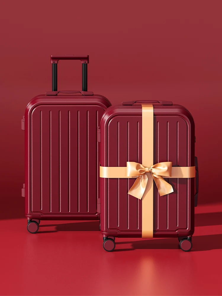 red-marriage-suitcase-women's-trunk-pulling-box-wedding-gift-box-password-box-20-inches-celebra-travel-box