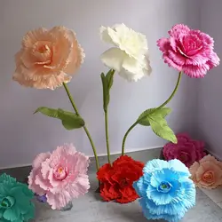 30CM Giant PE Foam Rose Simulation Flowers Branch Wedding Backdrop Decoration Peony Garden Wall Road Cited Stage Party Supply