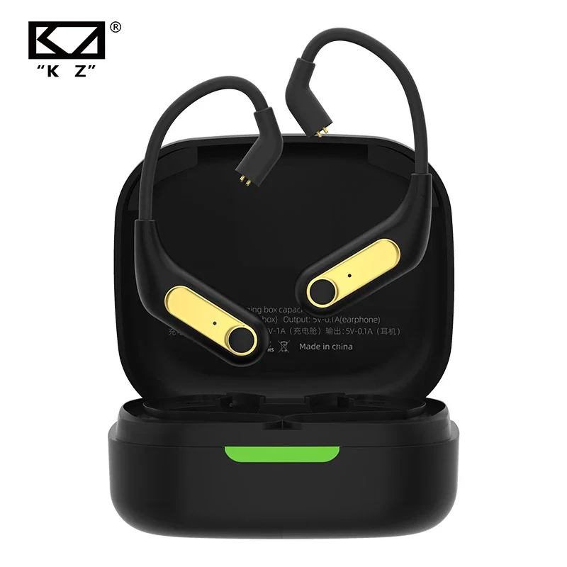 

KZ AZ15 Обновление беспроводных наушников Bluetooth-совместимый кабель 5.2 Беспроводной ушной крючок B/C PIN-разъем с чехлом для зарядки