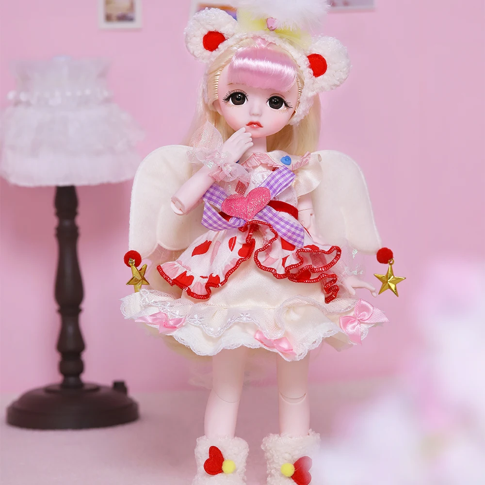 

Dream Fairy 1/6 BJD Dolls Sweet and cute little angel style clothes shoes Series 28cm Ball Jointed Dolls Full Set Gift for Girls