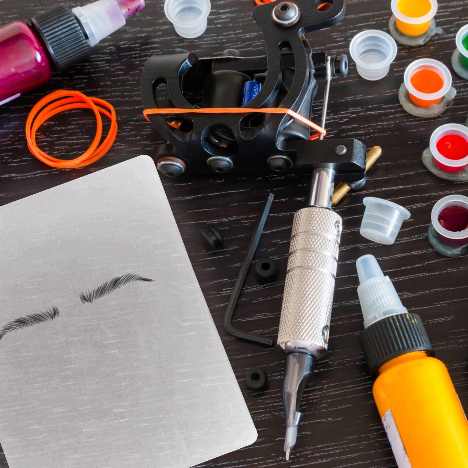 

4pcs Silicone For Tattoos Blank Practice Artificial Practice Skin Microblading Training Silicone Fake Skin Supplies