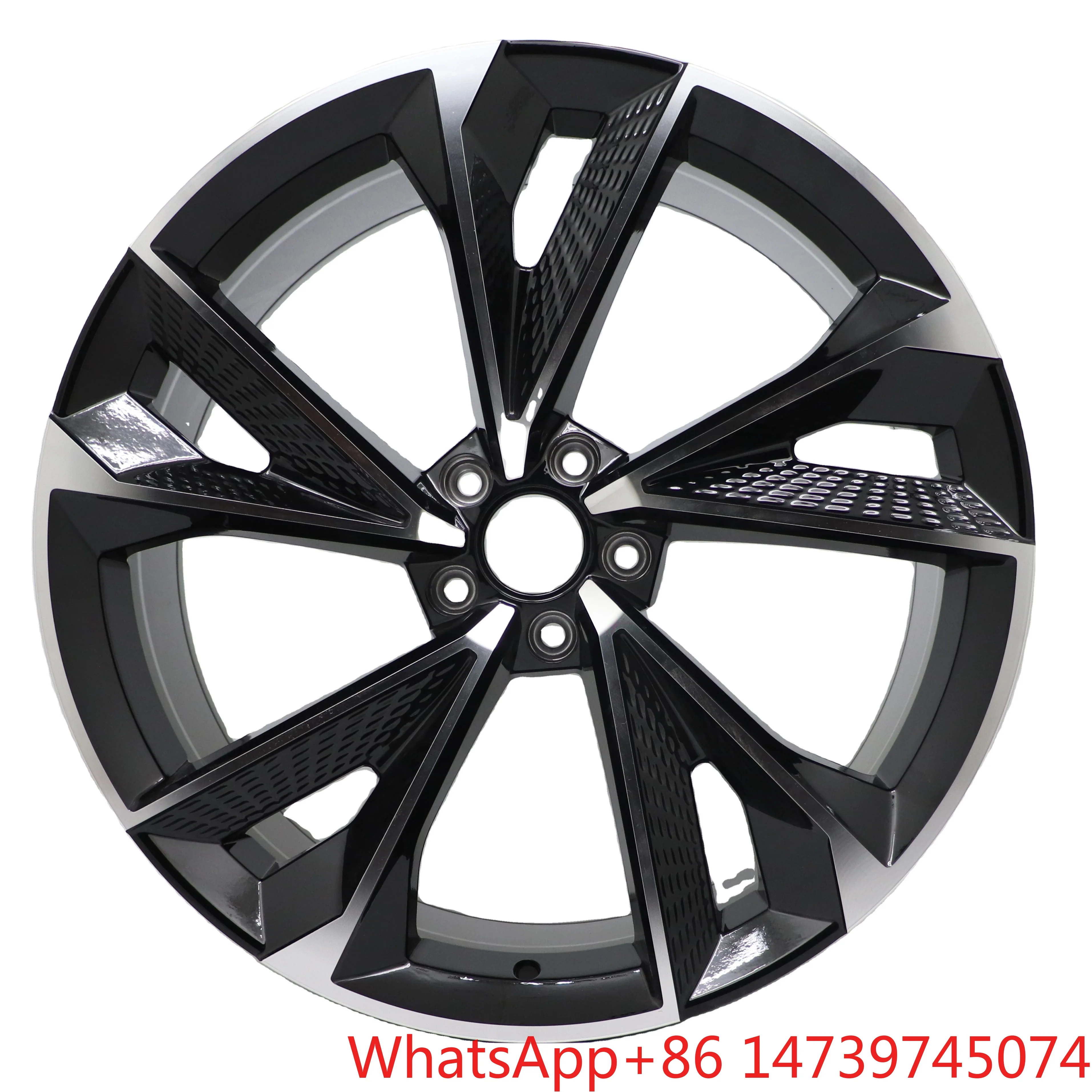 18x8.0J 5 Hole Aluminum Alloy Auto Wheels, PCD 100-112mm ET30-45mm Universal Car Rims