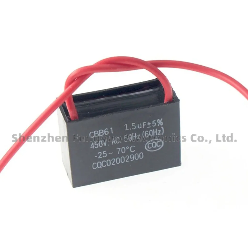 

CBB61 450V Fan Start Capacitor 1UF 1.2UF 1.5UF 1.8UF 2UF 2.5UF 3UF 3.5UF 4UF 4.5UF 5UF 6UF 7UF 8UF 10UF 16UF 18UF 20UF 25UF