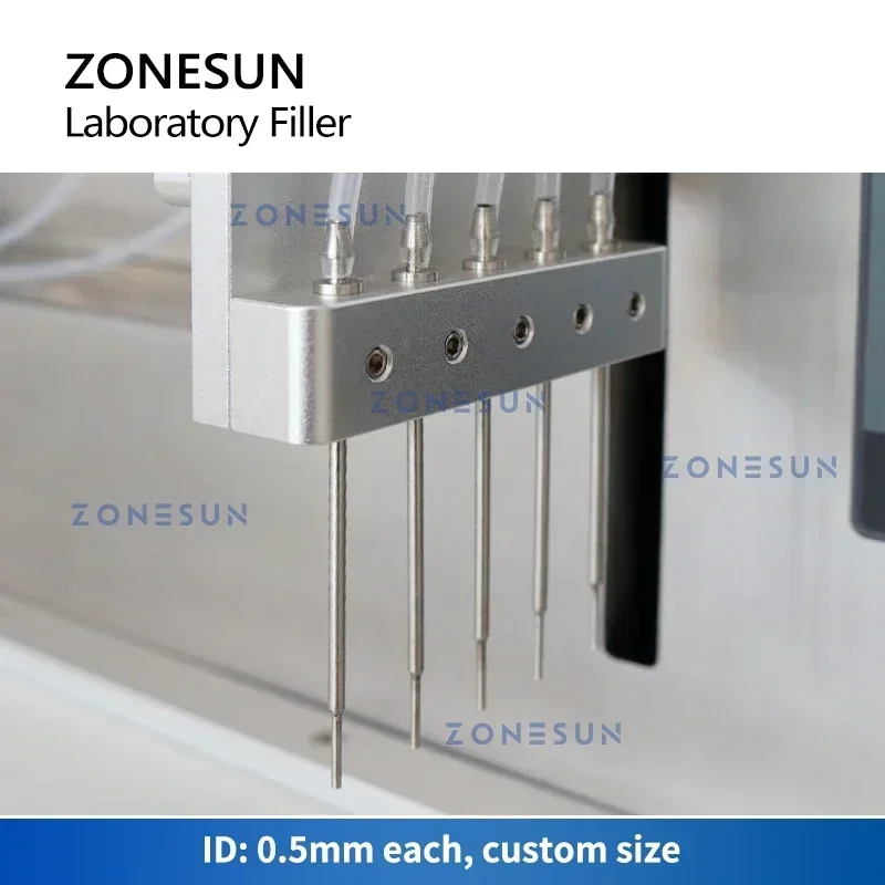 ZONESUN ZS-YTCPD5 Riempitore automatico Pompa a stantuffo in ceramica Mini kit di prova reagente di flusso Attrezzatura di ispezione standard da laboratorio