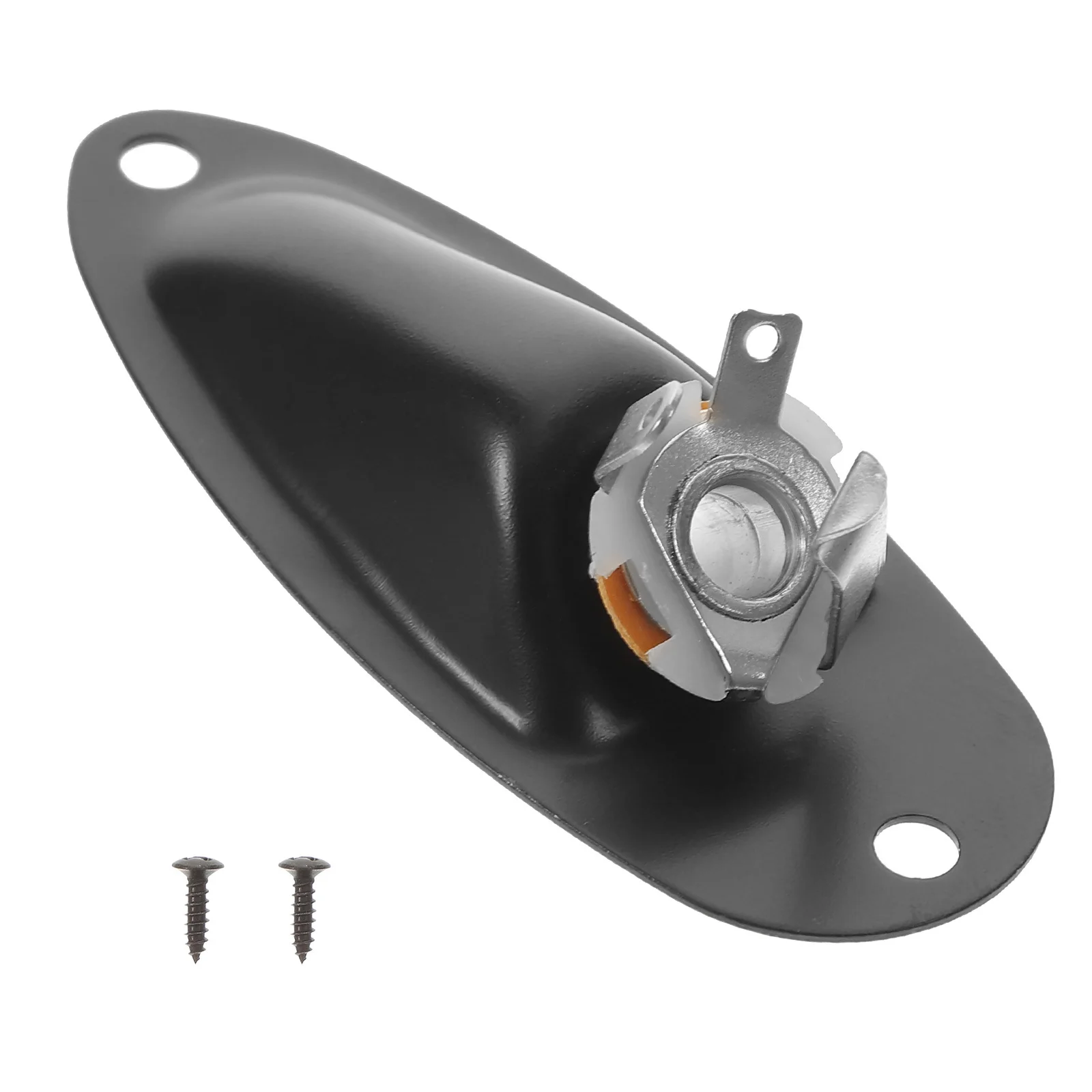 

Premium Electric Input Jack Socket Plate Replacement Parts Oval Durable Metal For Guitar Bass Pickup Socket Screws