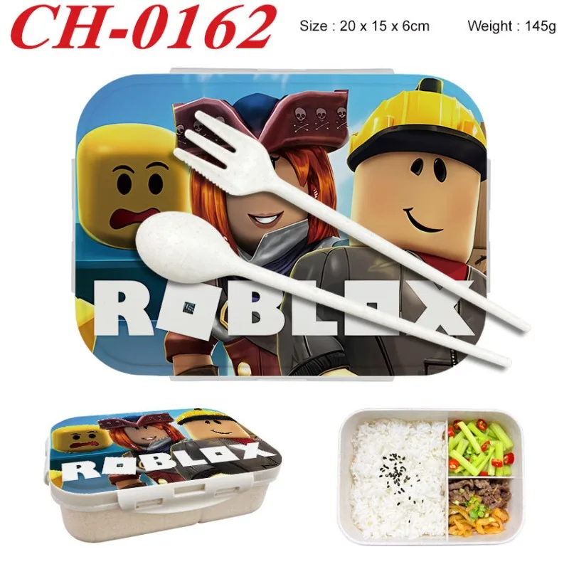 Roblox bento lancheira dos desenhos animados jogo figura impressa lancheira crianças meninos recipientes de armazenamento de alimentos crianças presentes de aniversário