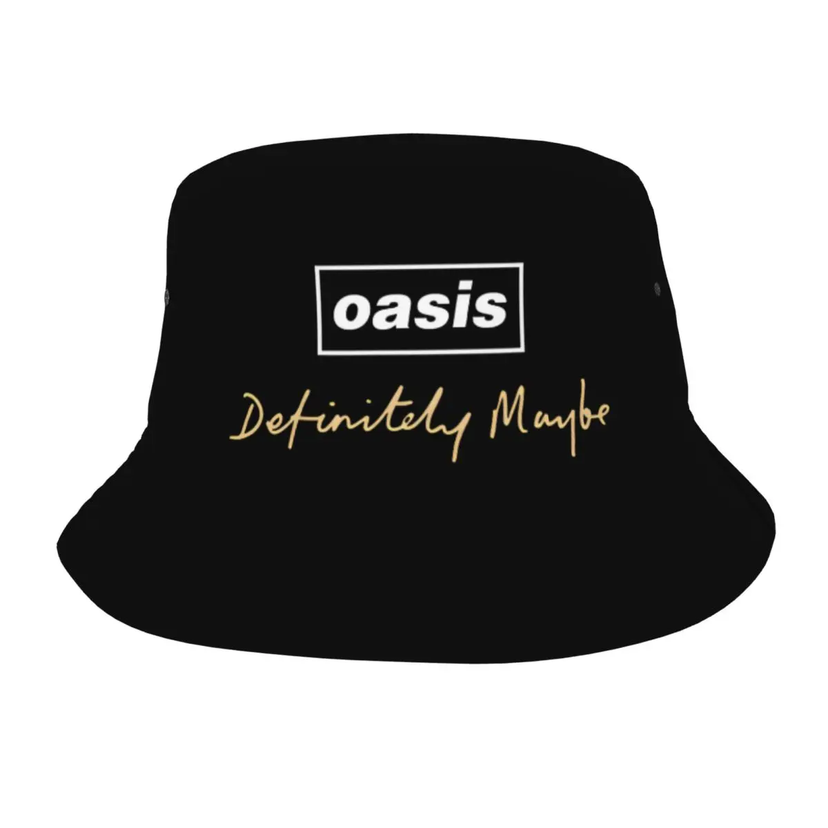 British Music Definitely Maybe Bucket Hat Beach Vacation Getaway Headwear Merch O-Oasis Fishing Hats Session Hats Foldable