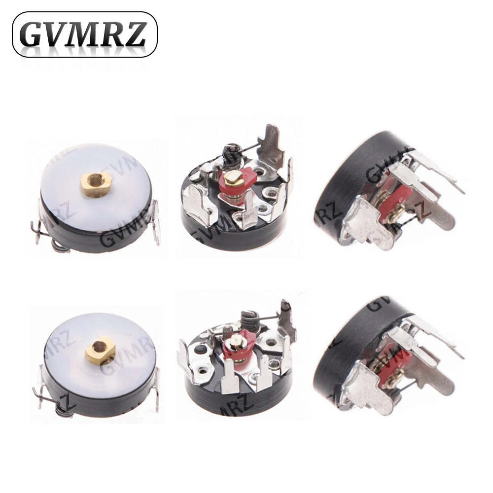 5PCS Straight Angle Radio Potentiometer RV12MM B10K B103 B50K B503 Power Amplifier Volume Potentiometer With Switch 12mm