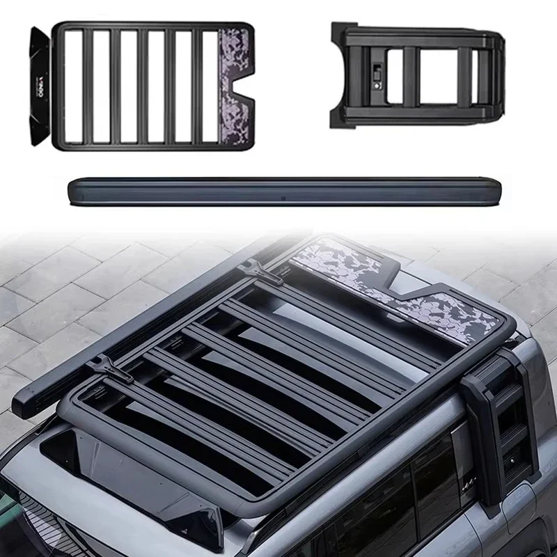 

High Quality 3-Piece Set External Modification Parts Side Ladder Roof Rack Roof Platform Side Tent for Byd Leopard 5 Accessories