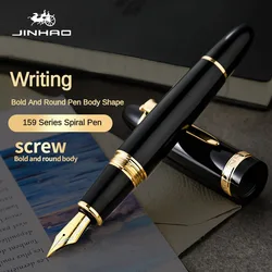 Jinhao-pluma estilográfica de lujo 159, bolígrafos entintados de Metal de alta calidad para suministros de oficina, suministros escolares, bolígrafos de papelería para escribir