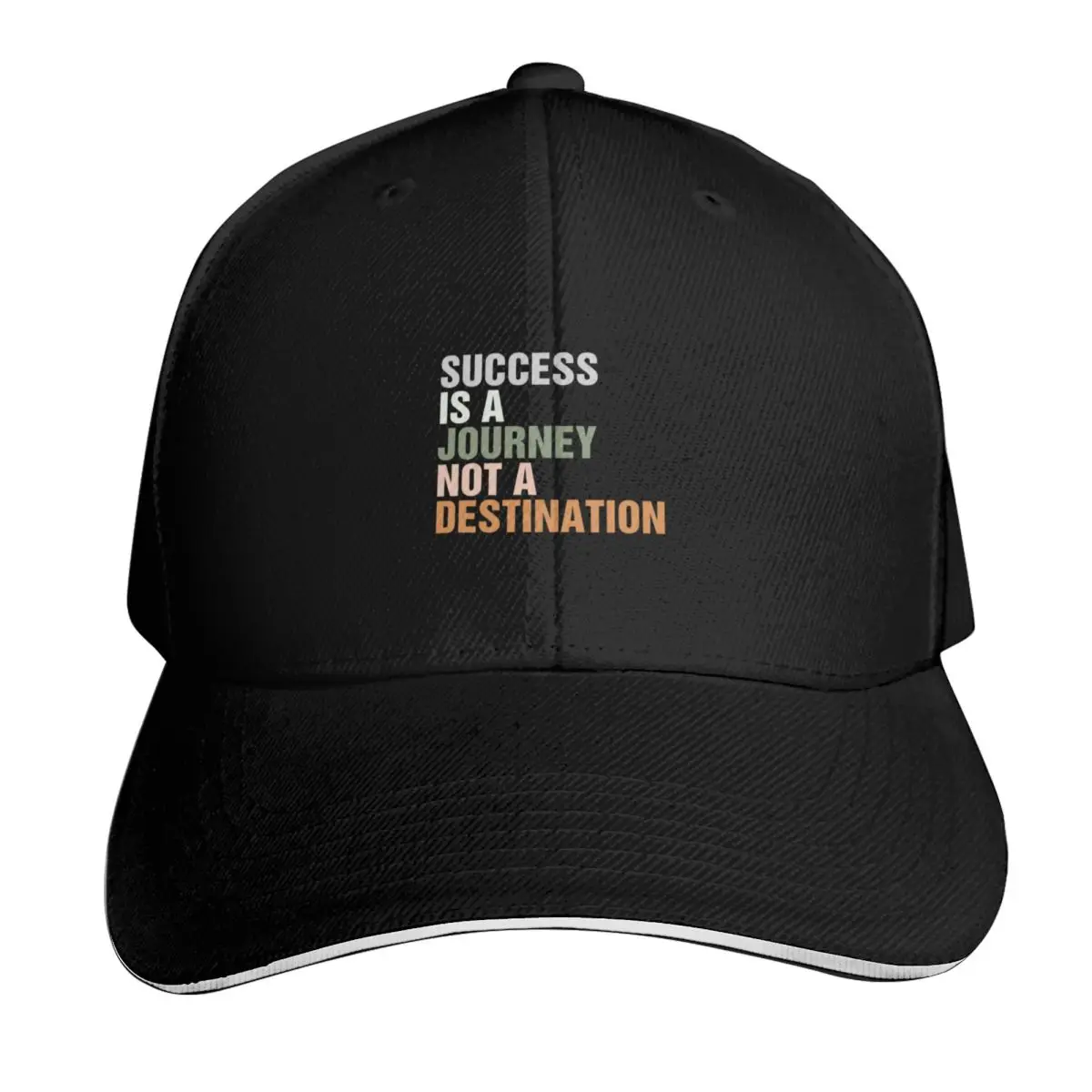 Success is a journey not a destination Classic T-Shirt Baseball Cap Men Women Casual Summer Sport Sun Cap