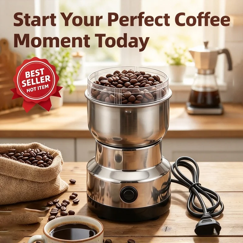 8 Blades Electric Spice Grinder Multifunctional Coffee Bean Grain Nut Mill Home Kitchen Electric Grinder