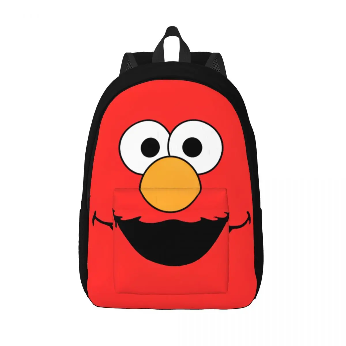 S-Sesame Street Elmo Classical Backpack Durable High School Work Cartoon Comedy Daypack for Men Women Laptop Canvas Bags