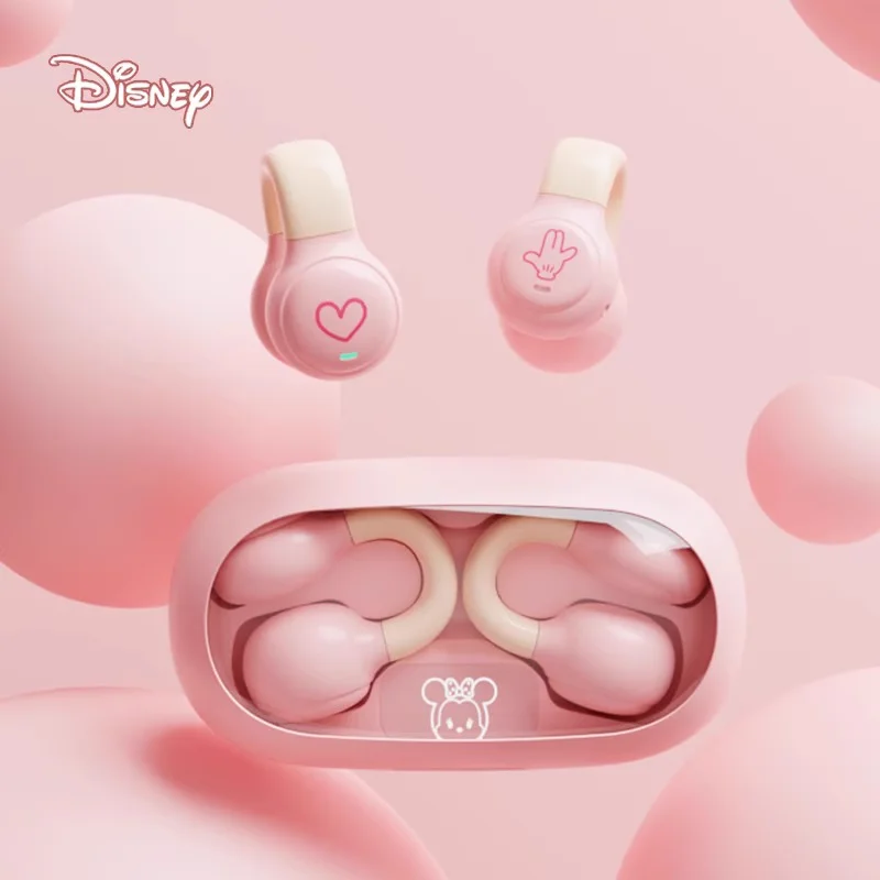 Disney DN12 Clip-On Wireless Earphones HIFI Surround Sound Headphones Earclip Noise Canceling Gaming Sports Bluetooth Headset