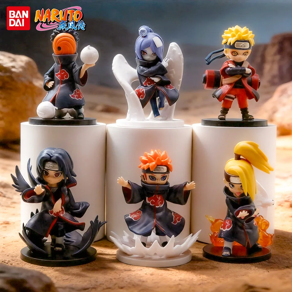 

In Stock Blind Box, Bandai Naruto Shippuden Akatsuki Series Anime Figure Peripheral, Naruto Trendy Doll, Creative Desktop Orname