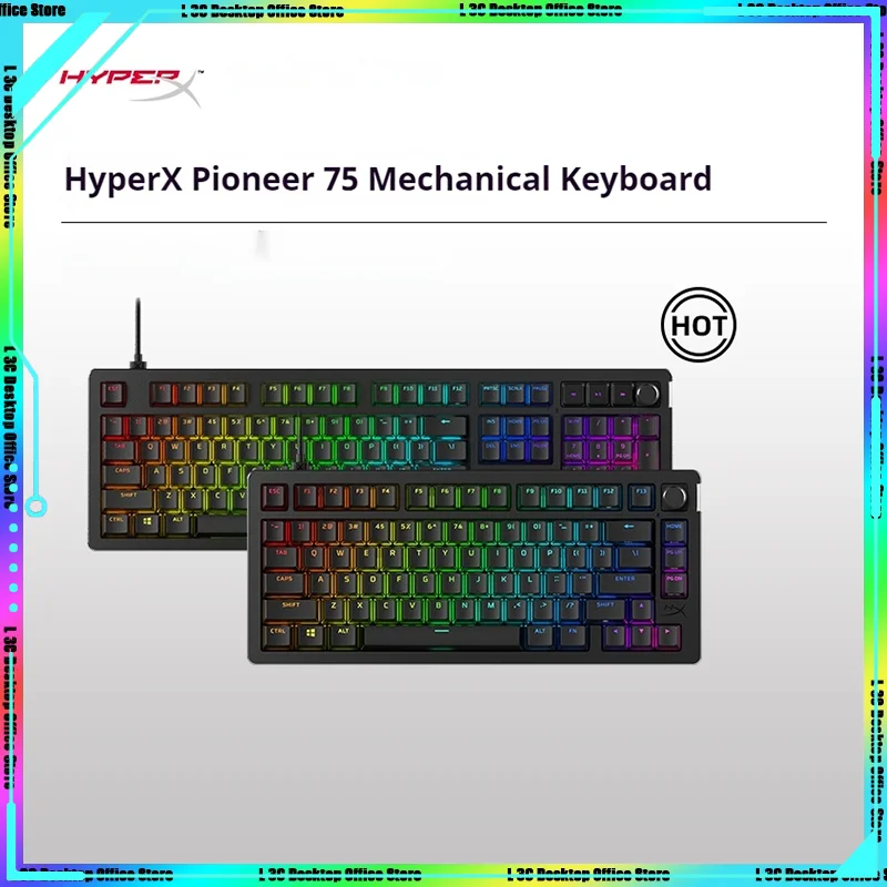 

HyperX Pioneer 75 Wired Mechanical Keyboard RGB Hot-Swap Gasket USB Customization Office E-sports Gaming Keyboards PC Gamer Gift