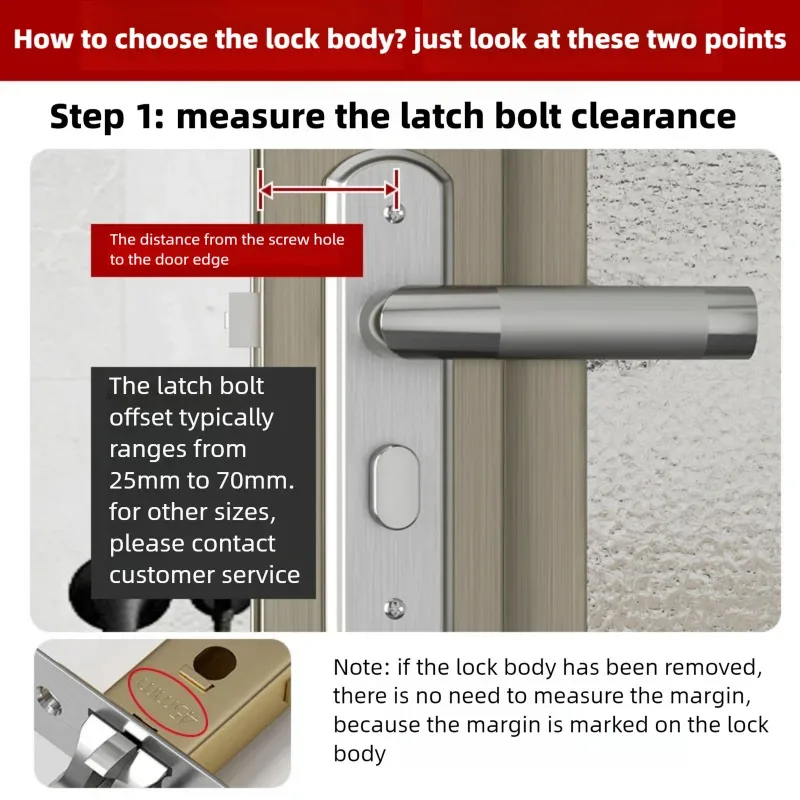 Cerradura de puerta de inodoro, cerradura de puerta de baño de lengua pequeña, cerradura de puerta de habitación, núcleo de lengua única, accesorios de cerradura Interior de puerta de inodoro