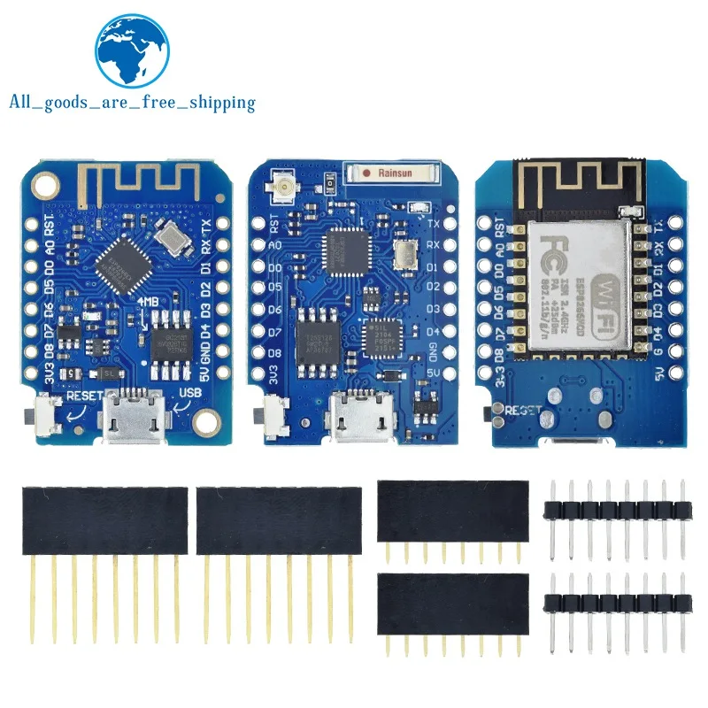 WeMos D1 Mini Pro V3.0 NodeMcu 4 MB/16 MB Bytes Lua WIFI+Internet of Things Entwicklungsboard basierend auf ESP8266 CH340G Nodemcu V2 – Detail 1