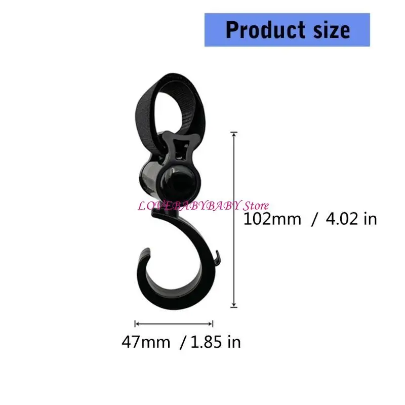 Practical Rotating Hook Pram Hanging Hanger for Baby Strollers and Accessories 4XBC