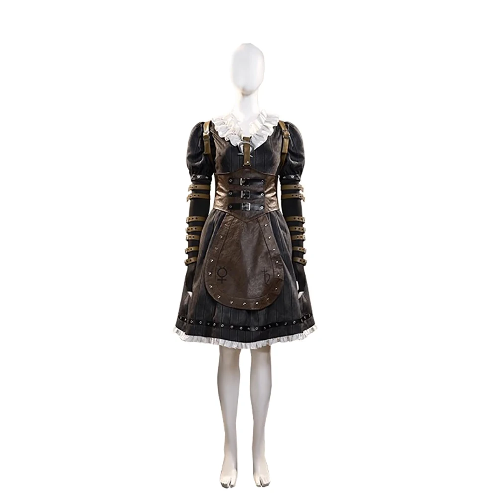 Alice Cosplay Costume Madness Returns Steam Outfits Black Dress Suit for Halloween