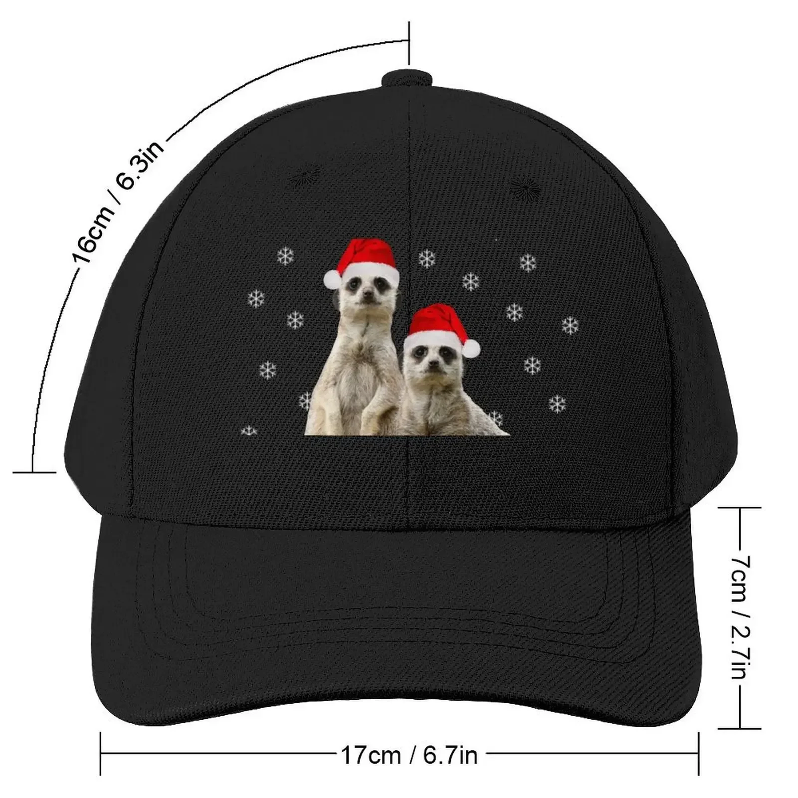 Merry Christmas Meerkats 7 Baseball Cap Beach Kids Hat Rugby Luxury Woman Men's