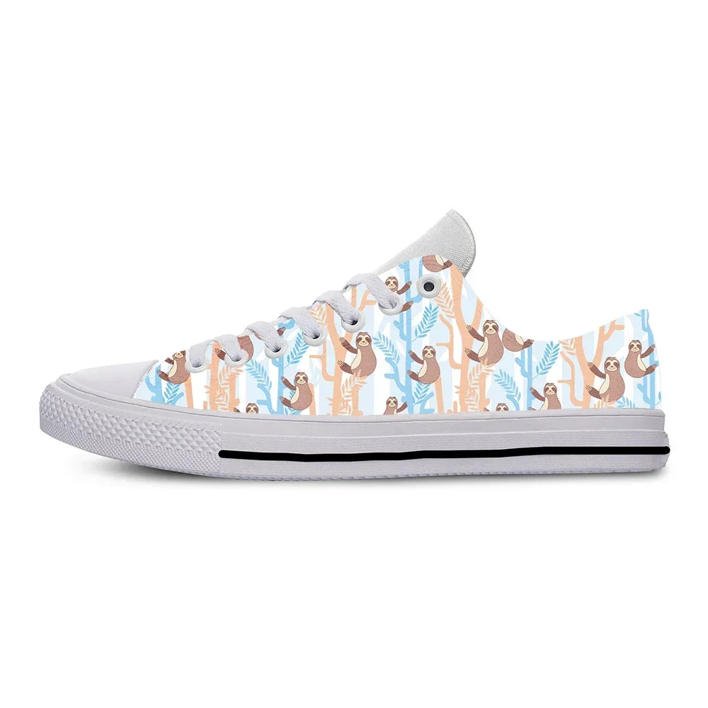 

Sloth Pattern Cartoon Anime Funny Cute Fashion Summer Casual Shoes Low Top Lightweight Board Shoes Breathable Men Women Sneakers