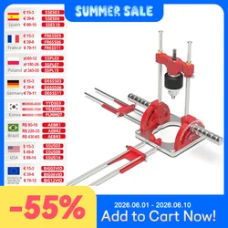 Allsome Precision Drill Guide for Power Drills,Multi-Angle Guide Attachment Holder with chuck for Flat and Round Workpieces