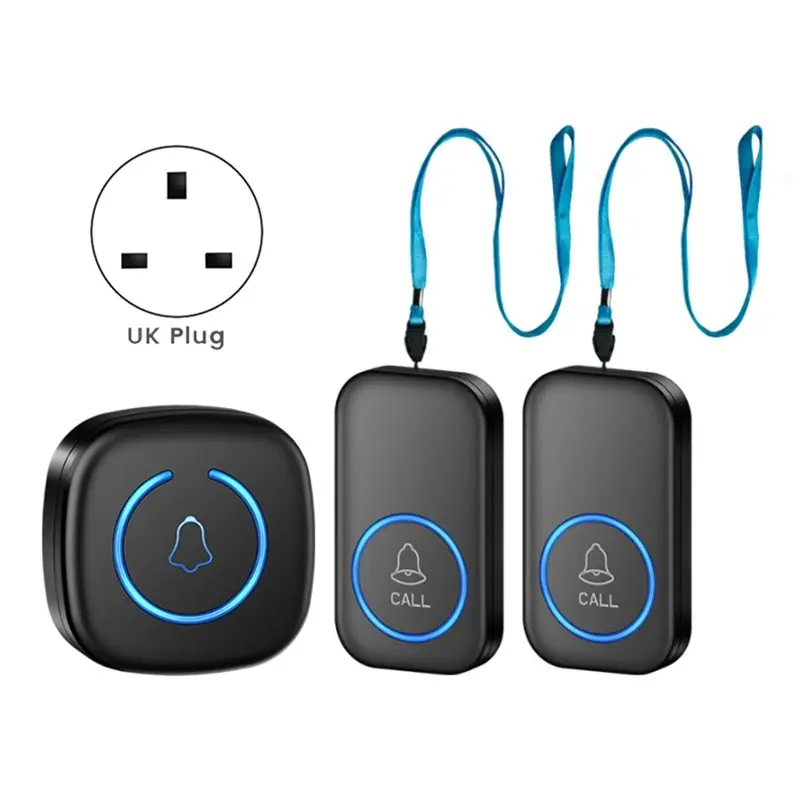 【HOME TOOL】Wireless SOS Pager Emergency Call Button For Kids Elderly Lanyard Button System UK Plug