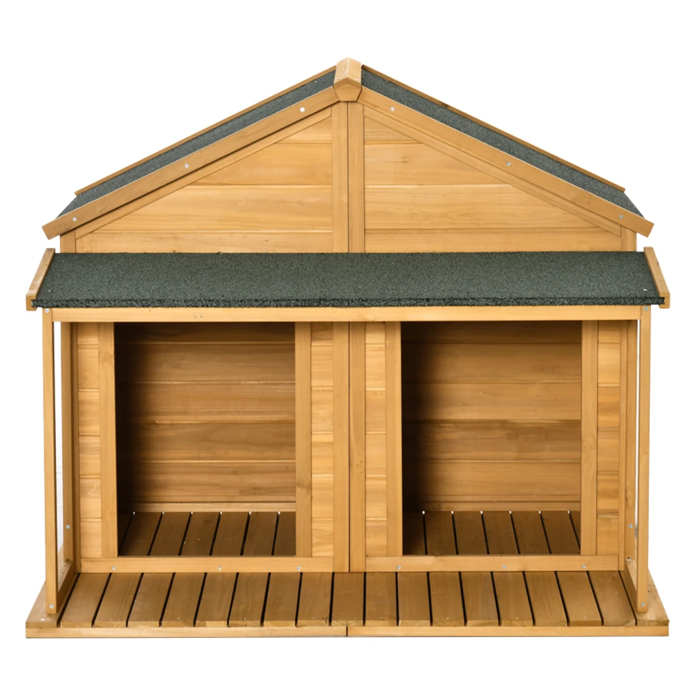 

Hot Sales Pet Fir Solid Wood Dog House Large Dog Outdoor Kennel
