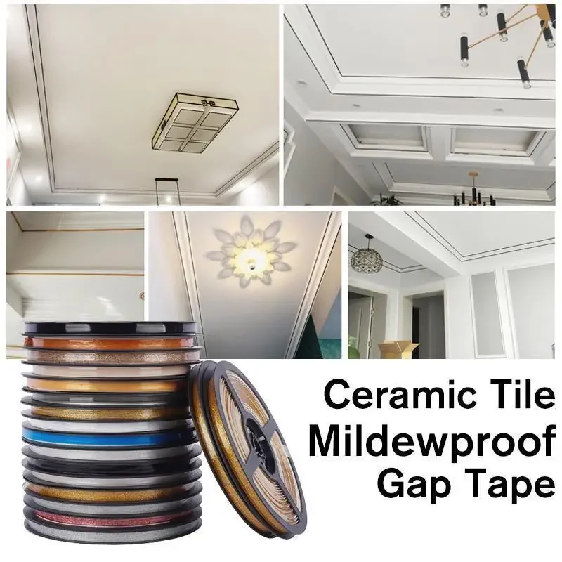 Ceramic Tile Mildewproof Gap Tape Anti-Hot Color Sealing Tile Seam Sticker Mould-Proof Solid Can Be Cut Kitchen Slit Adhesive