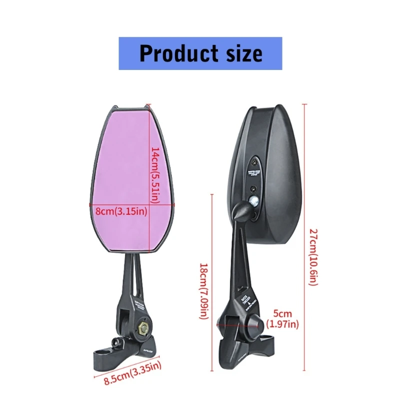 Easy Install Anti Glares Glass Side Mirrors Modern Look Rearview Glass Reflective Glass for Various Motorbikes & Scooters