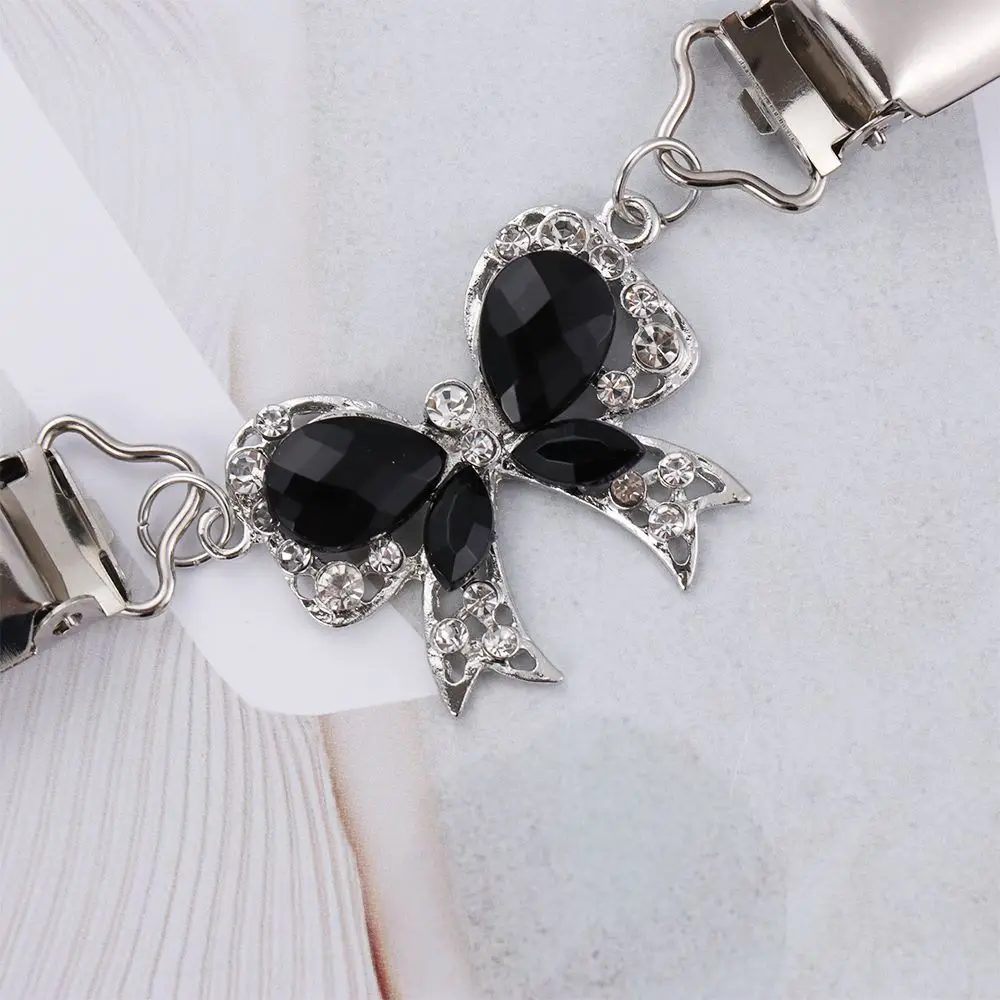 Металлический держатель для одежды со стразами, зажим для воротника кардигана, застежки с покрытием в виде утиного рта, зажимы для свитера, броши с бантом