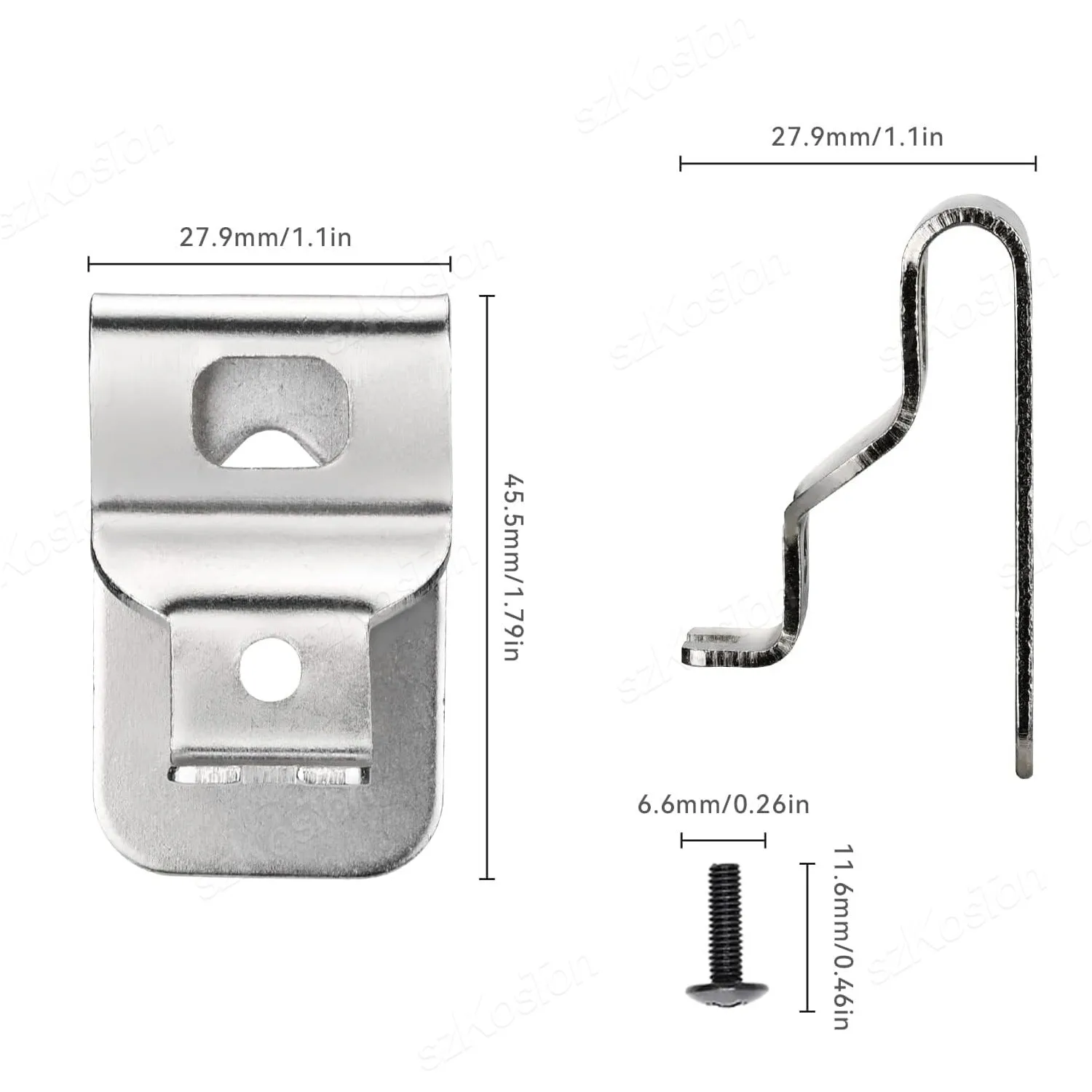 2/4/5/6pcs Electric Drill Stainless Steel Belt Hook Clip Cordless For DeWalt 20V Drill Driver Tool Parts N268241 DCD980 DCD985