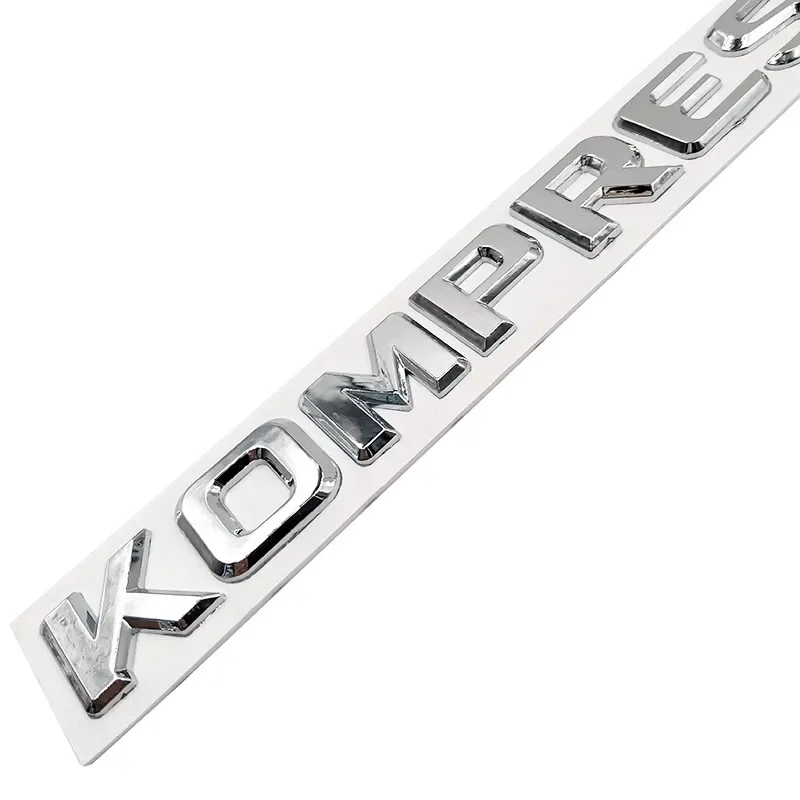 Chrom Kunststoff KOMPRESSOR Logo Abzeichen Emblem 3D Aufkleber für Mercedes Benz SLK CLK ML GL A B C E S Klasse CL55 SLK200 C180 CLC200