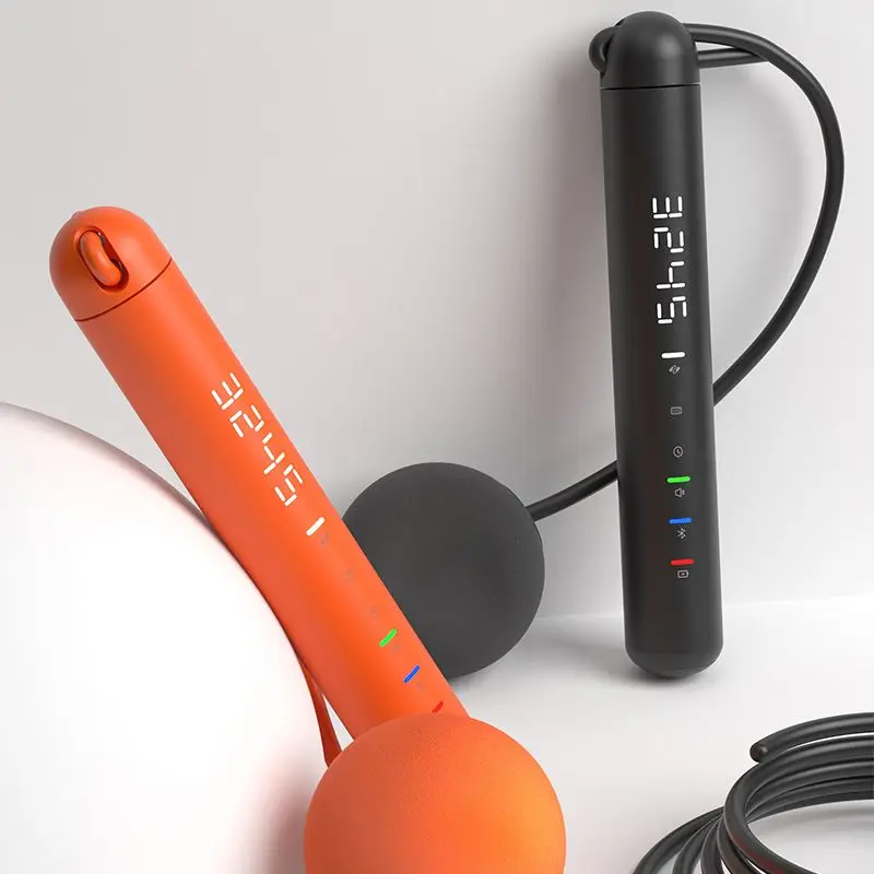 Intelligent Voice Counting Dual Purpose Jump Rope for Adults, Fat Burning Weight Loss Fitness Skipping Rope for Bodybuilding