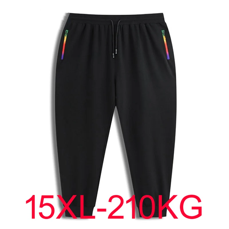 Spring Autumn Men sports pants sweatpants plus size 8XL 11XL 12XL 15XL Big size oversize pants elasticity zipper loose 85-210KG